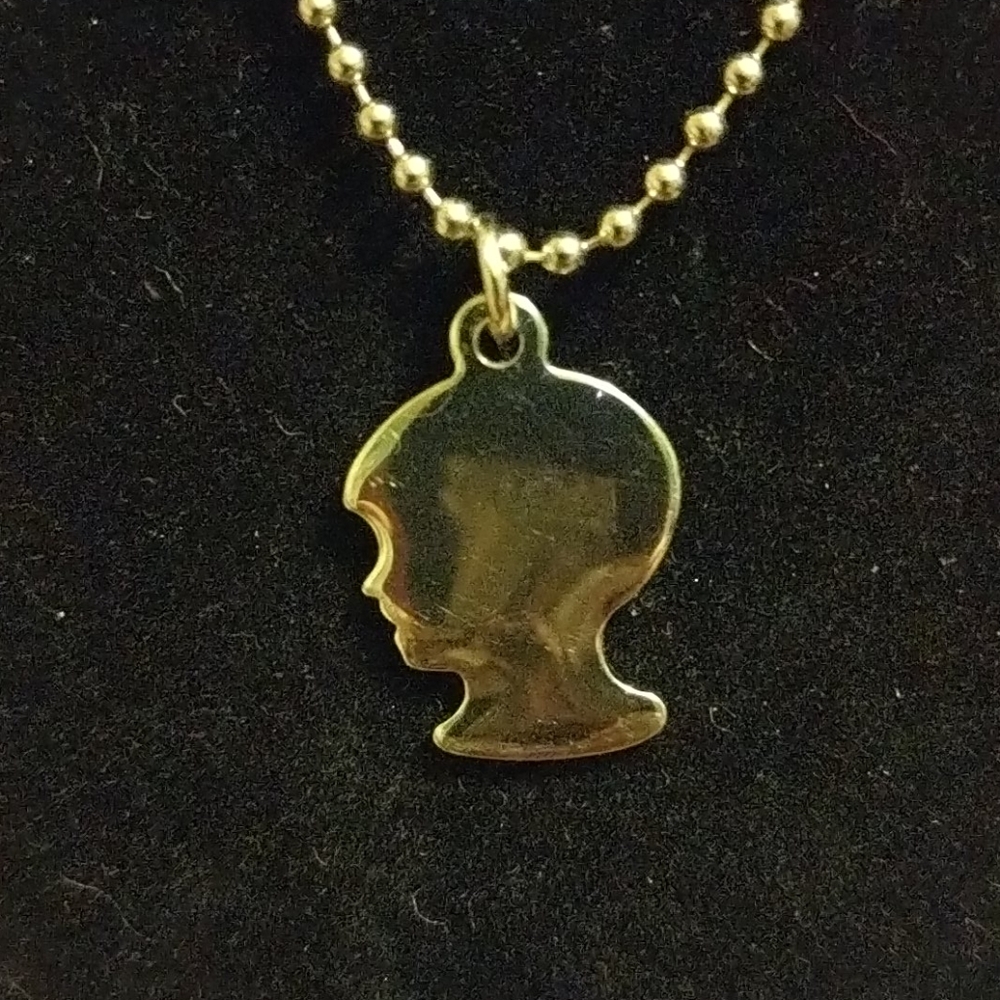 Little Boys Silhouette necklace on 18 inch chain